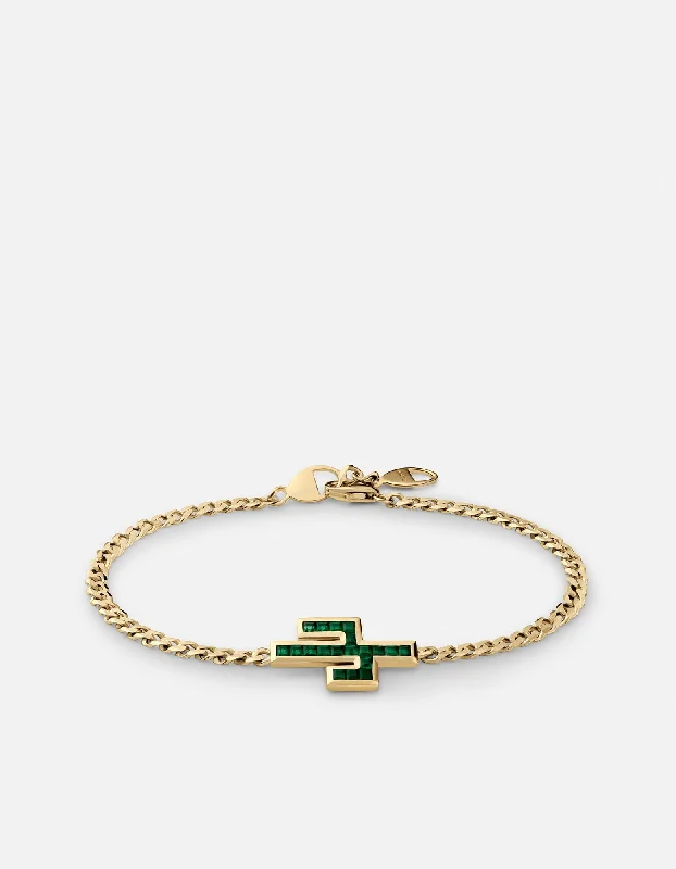 Modern Jewelry At Exclusive Discounts – Shop Today Cactus Onyx Chain Bracelet, Gold Vermeil Modern Jewelry At Exclusive Discounts – Shop Today Cactus Onyx Chain Bracelet, Gold Vermeil