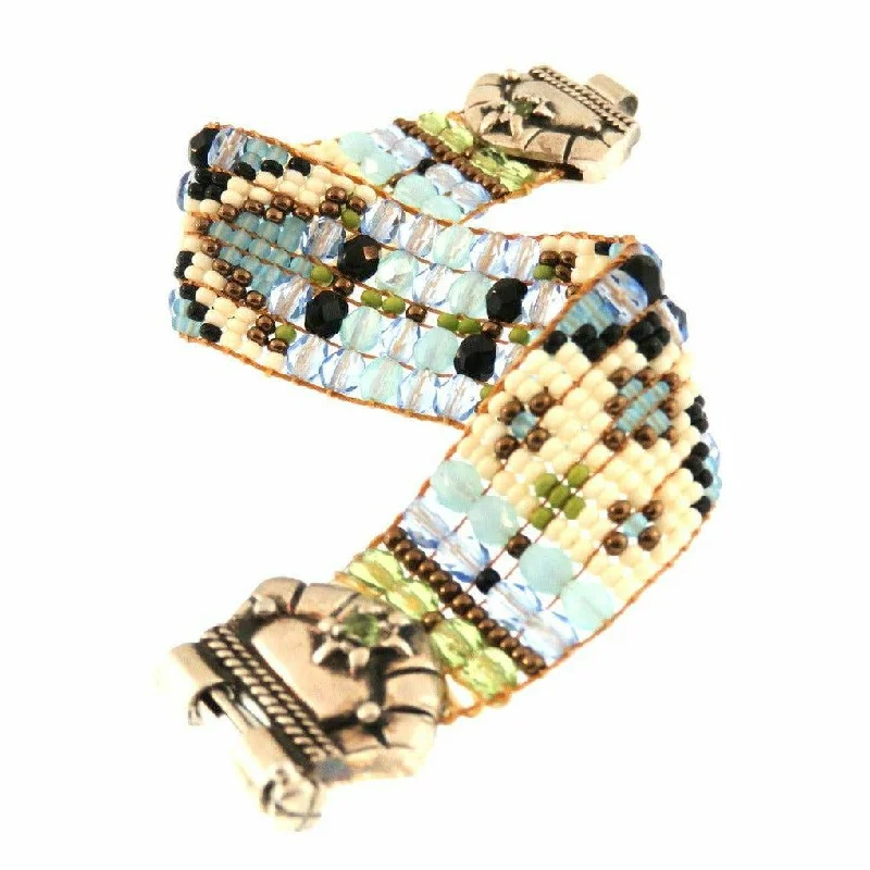 Romantic Heart-Shaped Jewelry For Special Gifts Chili Rose Blue Pueblos Beaded Bracelet Romantic Heart-Shaped Jewelry For Special Gifts Chili Rose Blue Pueblos Beaded Bracelet