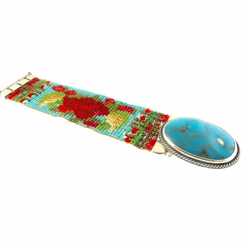 Make Your Outfit Shine With Discounted Jewelry CHILI ROSE Chunky Turquoise Tattoo Rose Aragon Bracelet Make Your Outfit Shine With Discounted Jewelry CHILI ROSE Chunky Turquoise Tattoo Rose Aragon Bracelet