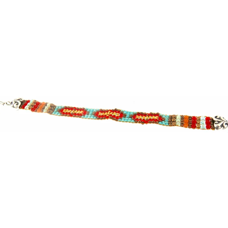High-End Jewelry, Now More Affordable Than Ever Chili Rose Turquoise and Red Mini Scroll Bracelet High-End Jewelry, Now More Affordable Than Ever Chili Rose Turquoise and Red Mini Scroll Bracelet