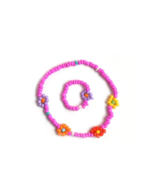 Bohemian-Inspired Jewelry For Free-Spirited Fashion Colorful Flowers Kids Bracelet