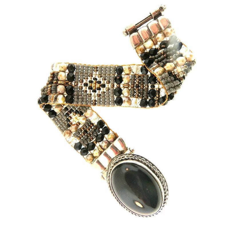 Get The Best Deals On Timeless Jewelry Pieces Chili Rose Mini Aragon Black Onyx and Cream Ivory Bracelet Get The Best Deals On Timeless Jewelry Pieces Chili Rose Mini Aragon Black Onyx and Cream Ivory Bracelet
