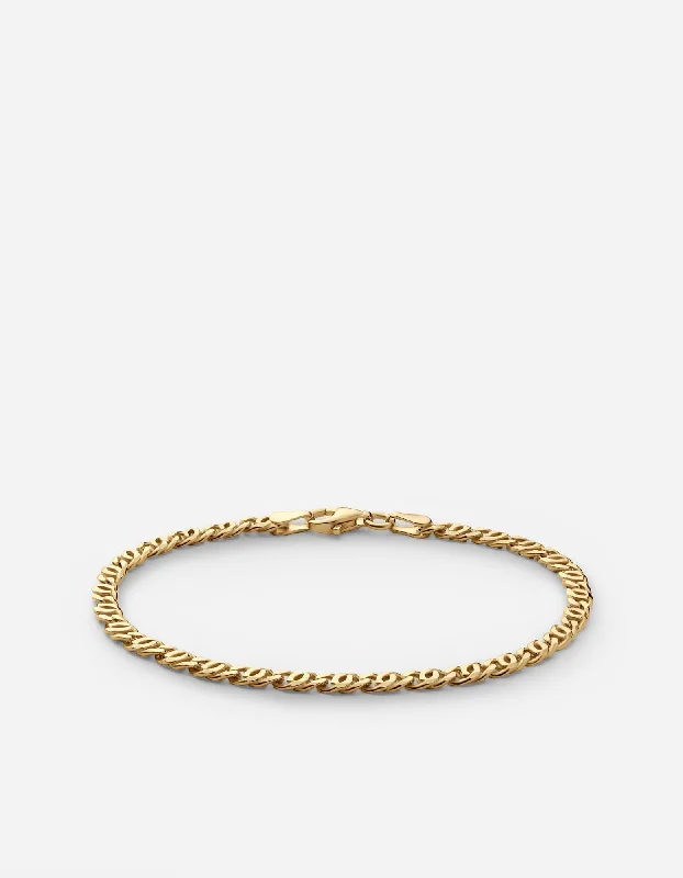 Shop Dazzling Jewelry At The Best Prices Flat Pyper Bracelet, Gold Vermeil