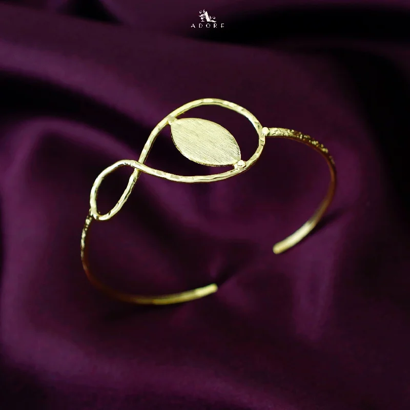 Limited-Stock Jewelry Sale – Once It's Gone, It's Gone Golden Hammered Infinity Leafy Bangle Limited-Stock Jewelry Sale – Once It's Gone, It's Gone Golden Hammered Infinity Leafy Bangle