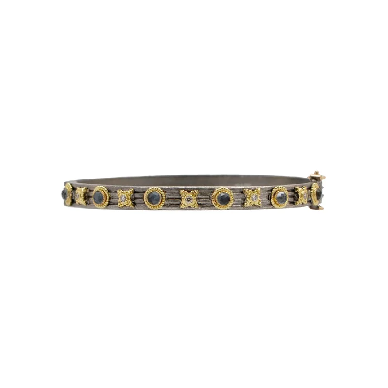Elegant Jewelry Styles At Budget-Friendly Prices Hematite and Champagne Diamond Huggie Bracelet Elegant Jewelry Styles At Budget-Friendly Prices Hematite and Champagne Diamond Huggie Bracelet