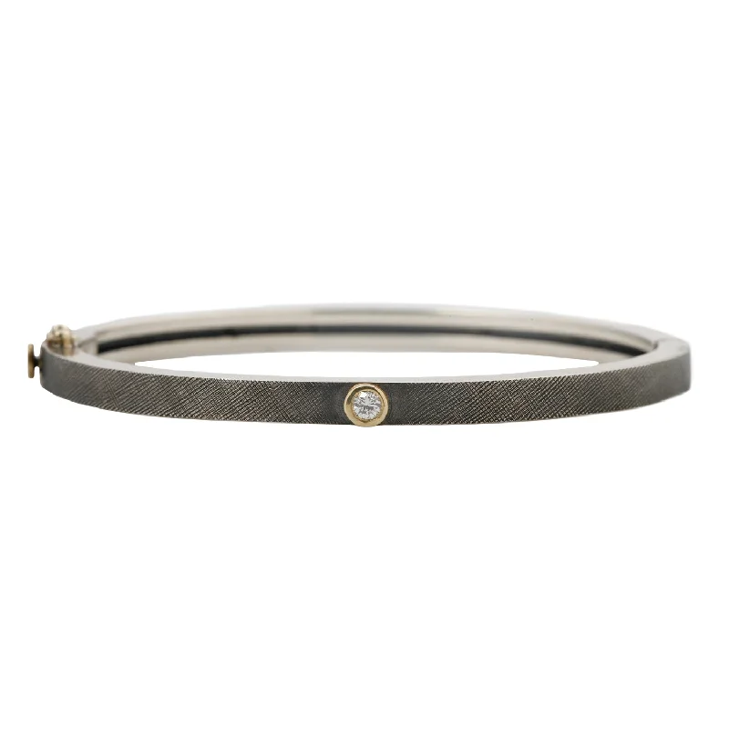 Shop Dazzling Jewelry At The Best Prices Junia Silver Single Diamond Bangle