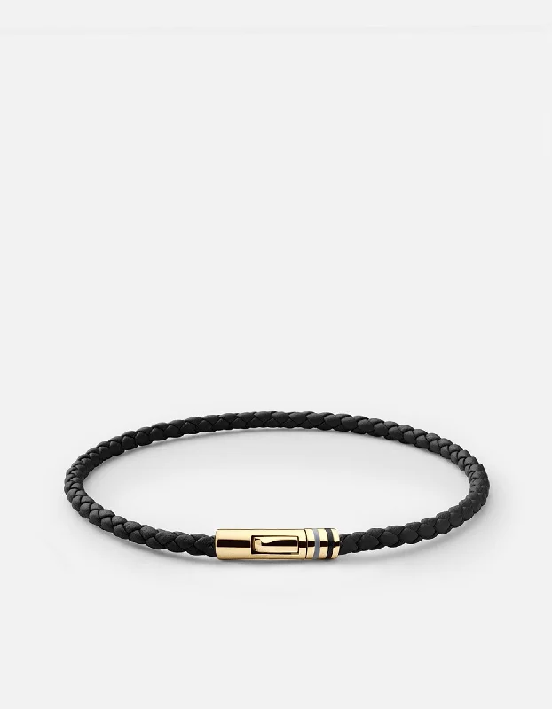 Trending Jewelry Styles Now At Limited-Time Discounts Juno Leather Bracelet, Gold Vermeil