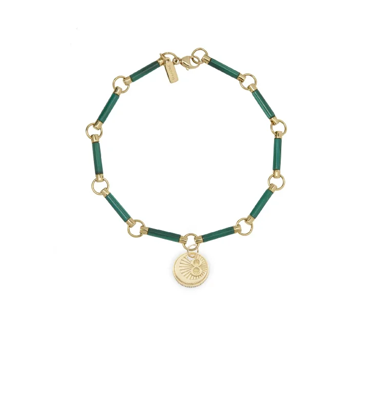 Affordable Glamour – Premium Jewelry For Less Karma : Malachite Stone Chain Bracelet Affordable Glamour – Premium Jewelry For Less Karma : Malachite Stone Chain Bracelet