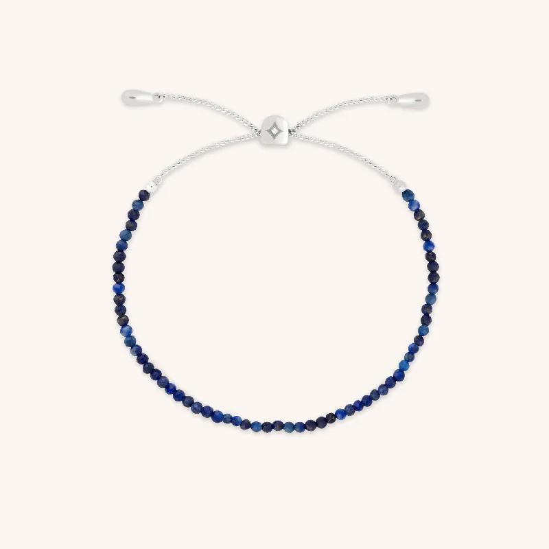 Flash Sale On Exquisite Jewelry – Don't Miss Out Lazurite Gemstone Bracelet in 9k White Gold