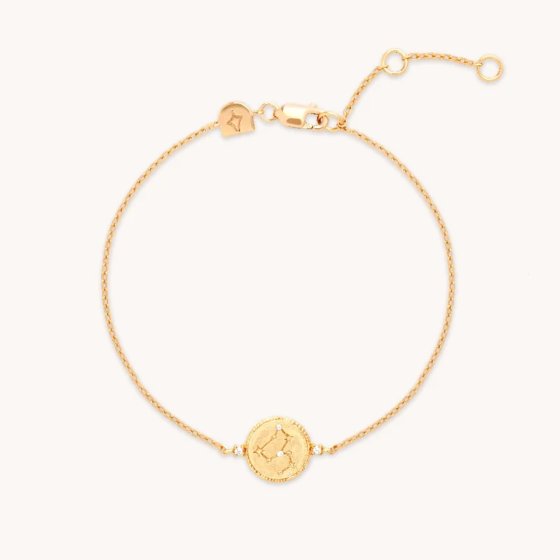 Get The Sparkle You Love At Prices You Adore Leo Zodiac Bracelet in Gold