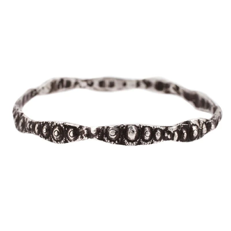 Unmissable Jewelry Sale – Shop Before It's Too Late Silver Sea Urchin Bangle