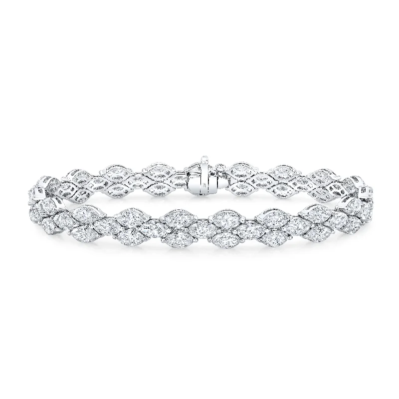 Personalized Jewelry Sale – Meaningful Gifts At Great Prices Marquise Diamond Multi-Row Bracelet in 18kt White Gold Personalized Jewelry Sale – Meaningful Gifts At Great Prices Marquise Diamond Multi-Row Bracelet in 18kt White Gold