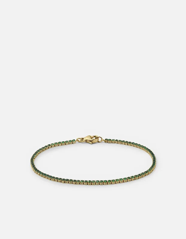 Affordable Glamour – Premium Jewelry At Special Prices Mirai Micro Tennis Bracelet, Gold Vermeil/Emeralds Affordable Glamour – Premium Jewelry At Special Prices Mirai Micro Tennis Bracelet, Gold Vermeil/Emeralds