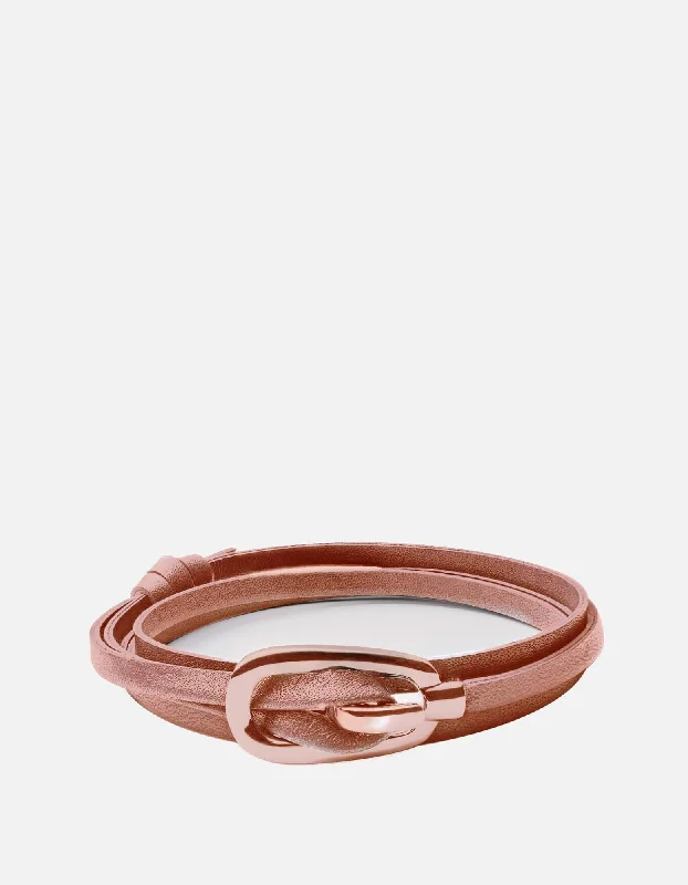 Big Discounts On Elegant Jewelry Collections New Gamle Leather Bracelet, Rose Plated Big Discounts On Elegant Jewelry Collections New Gamle Leather Bracelet, Rose Plated