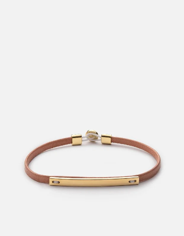 Unmissable Jewelry Clearance – Final Reductions Nexus ID Leather Bracelet, Gold Vermeil Unmissable Jewelry Clearance – Final Reductions Nexus ID Leather Bracelet, Gold Vermeil