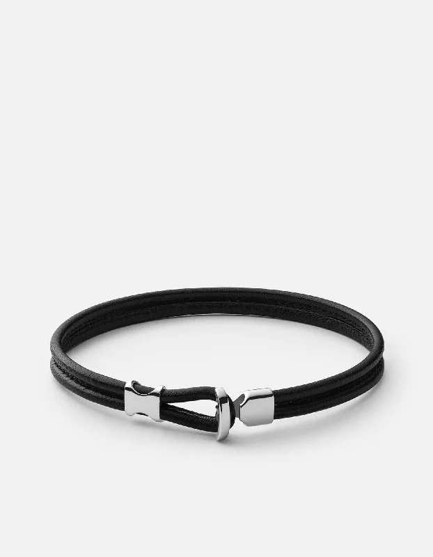 Luxury Meets Affordability – Jewelry Sale Now Live Orson Loop Leather Bracelet, Sterling Silver Luxury Meets Affordability – Jewelry Sale Now Live Orson Loop Leather Bracelet, Sterling Silver