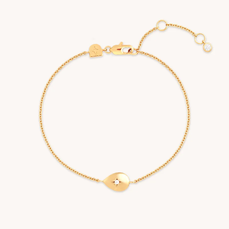 Shop Handcrafted Jewelry At Special Promotional Rates Pear Charm Bracelet in Gold