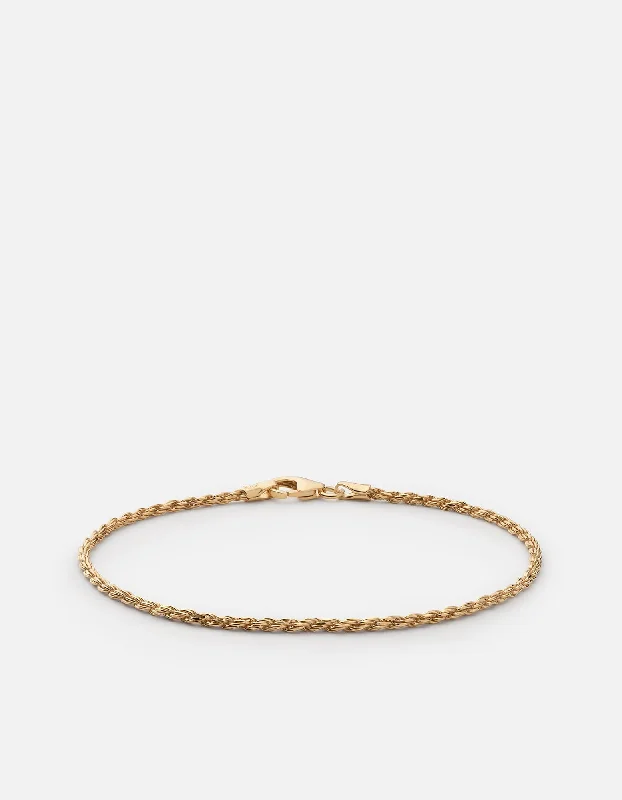 Best Jewelry Sale – Shop Exclusive Designs Now 1.8mm Rope Chain Bracelet, Gold Vermeil Best Jewelry Sale – Shop Exclusive Designs Now 1.8mm Rope Chain Bracelet, Gold Vermeil