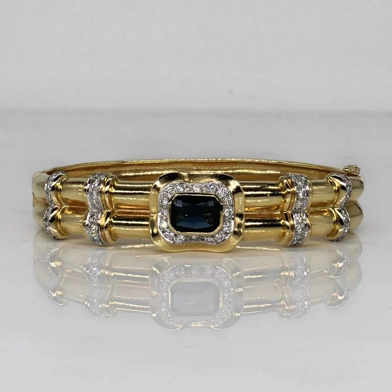 Exclusive Jewelry Markdowns – Limited-Time Offer Step Cut Sapphire & Diamond Cuff Bracelet | 2.70ct, 1.00ctw | Exclusive Jewelry Markdowns – Limited-Time Offer Step Cut Sapphire & Diamond Cuff Bracelet | 2.70ct, 1.00ctw |