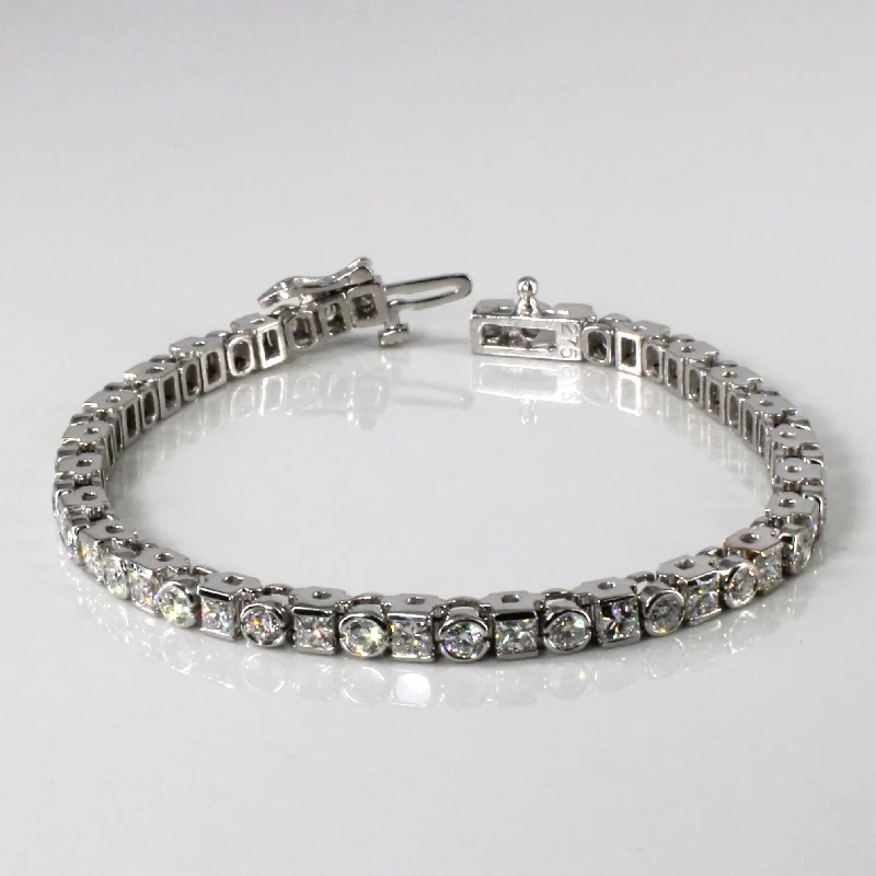 Shop Stylish Jewelry Now And Save Big Semi Bezel Diamond Tennis Bracelet | 2.75ctw | 7"| Shop Stylish Jewelry Now And Save Big Semi Bezel Diamond Tennis Bracelet | 2.75ctw | 7"|
