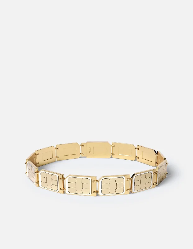 Affordable Elegance – Special Jewelry Sale Now Live SIM Card Bracelet, Gold Vermeil