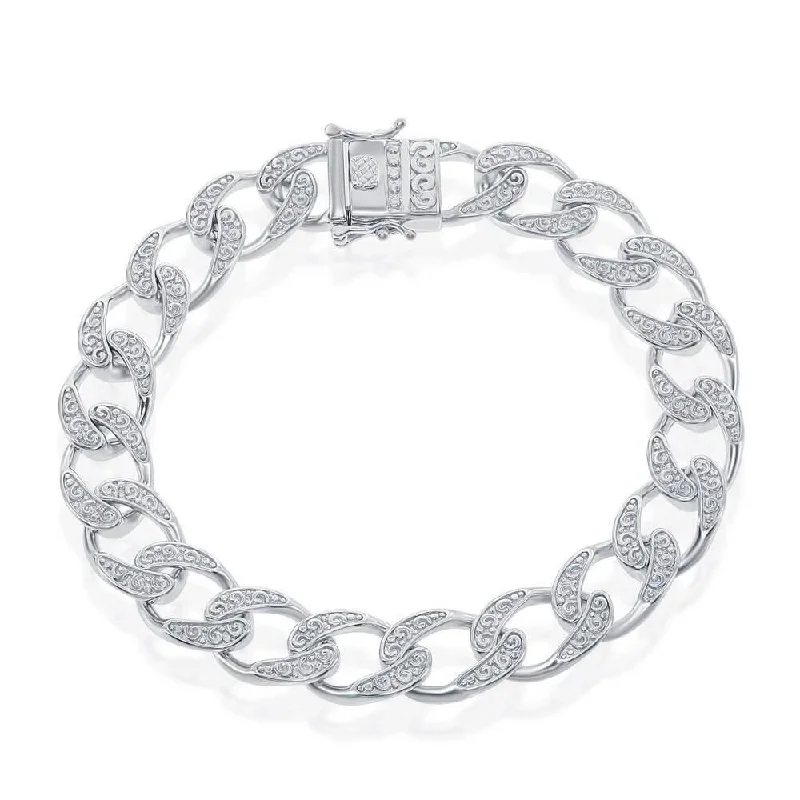 Jewelry Clearance Sale – Final Reductions Sterling Silver 10mm Designed Cuban Bracelet Jewelry Clearance Sale – Final Reductions Sterling Silver 10mm Designed Cuban Bracelet