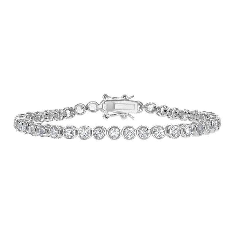 Personalized Jewelry Sale – Meaningful Gifts At Great Prices Sterling Silver 4mm Bezel-Set Round 5.25 cttw White Topaz Tennis Bracelet Personalized Jewelry Sale – Meaningful Gifts At Great Prices Sterling Silver 4mm Bezel-Set Round 5.25 cttw White Topaz Tennis Bracelet