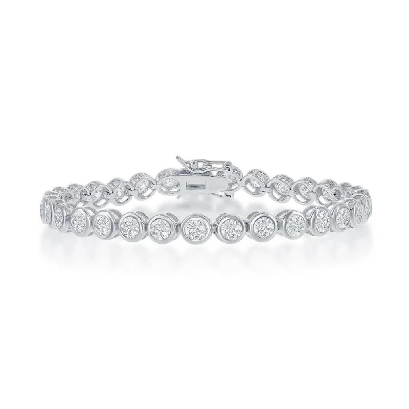 Bestselling Jewelry At Special Promotional Rates Sterling Silver 4mm Bezel-Set Round CZ Tennis Bracelet Bestselling Jewelry At Special Promotional Rates Sterling Silver 4mm Bezel-Set Round CZ Tennis Bracelet