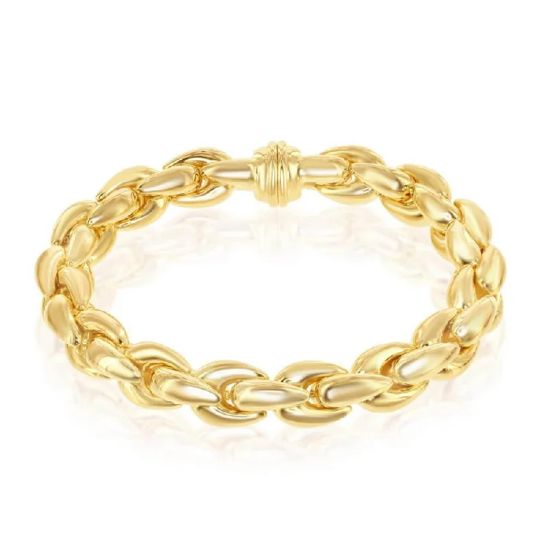 Limited-Stock Jewelry Sale – Once It's Gone, It's Gone Sterling Silver With 14K Gold Overlay, Oval-Linked Bracelet, MADE IN ITALY Limited-Stock Jewelry Sale – Once It's Gone, It's Gone Sterling Silver With 14K Gold Overlay, Oval-Linked Bracelet, MADE IN ITALY