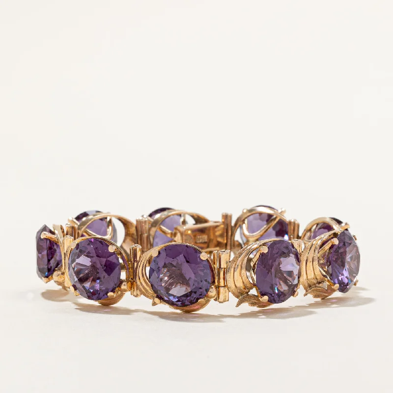 Flash Sale On Elegant Jewelry – Don't Miss Out Synthetic Colour Change Sapphire Bracelet | 100.00ctw | 7" | Flash Sale On Elegant Jewelry – Don't Miss Out Synthetic Colour Change Sapphire Bracelet | 100.00ctw | 7" |