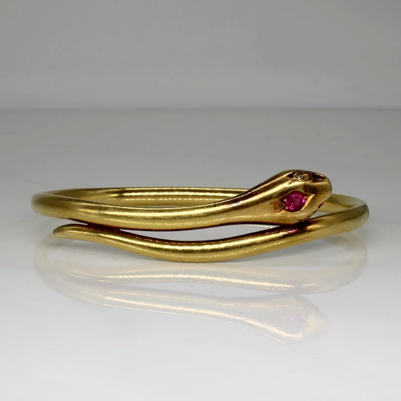 Your Perfect Accessory Now At The Best Price Synthetic Ruby & Diamond Coiled Snake Bracelet | 0.16ct, 0.02ctw | 7.5" | Your Perfect Accessory Now At The Best Price Synthetic Ruby & Diamond Coiled Snake Bracelet | 0.16ct, 0.02ctw | 7.5" |