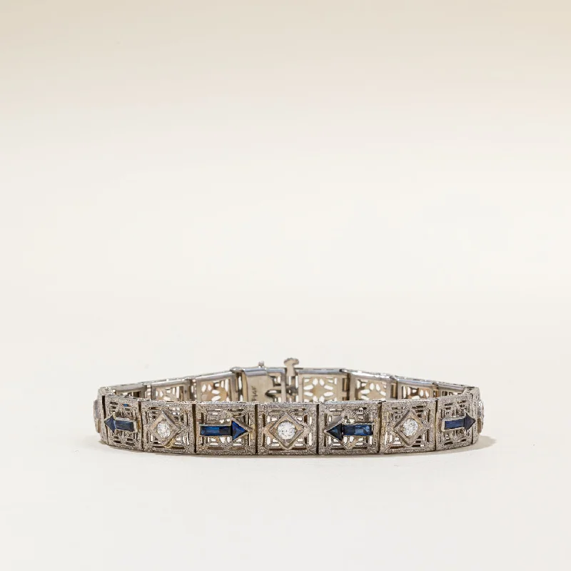 Buy More, Save More On Stunning Jewelry Pieces Synthetic Sapphire & Natural Diamond Bracelet | 1.20ctw, 0.50ctw | 7" | Buy More, Save More On Stunning Jewelry Pieces Synthetic Sapphire & Natural Diamond Bracelet | 1.20ctw, 0.50ctw | 7" |