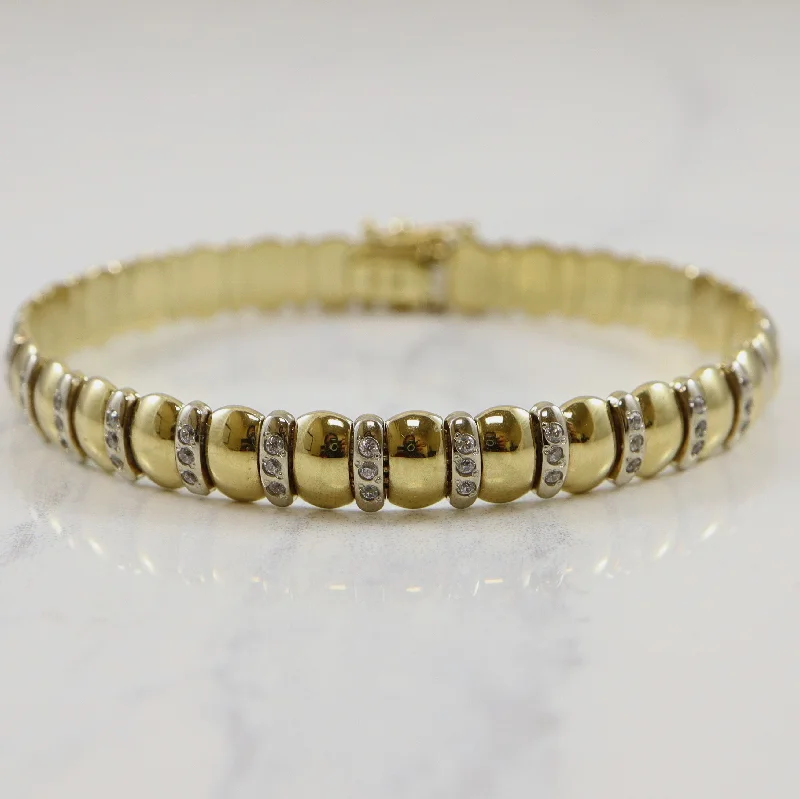 Trendy Minimalist Jewelry For Everyday Wear Synthetic White Sapphire Bracelet | 0.36ctw | 7.5" |