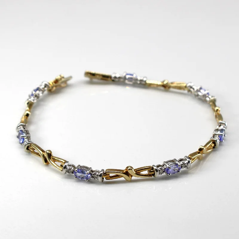 Holiday Jewelry Sale – Perfect Gifts At Great Prices Tanzanite & Diamond Chain Bracelet | 1.40ctw | 0.14ctw | 7.5"| Holiday Jewelry Sale – Perfect Gifts At Great Prices Tanzanite & Diamond Chain Bracelet | 1.40ctw | 0.14ctw | 7.5"|
