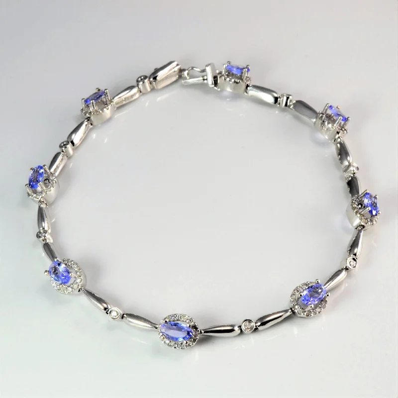 Special Offers On Handcrafted And Designer Jewelry Tanzanite & Diamond Chain Bracelet Special Offers On Handcrafted And Designer Jewelry Tanzanite & Diamond Chain Bracelet