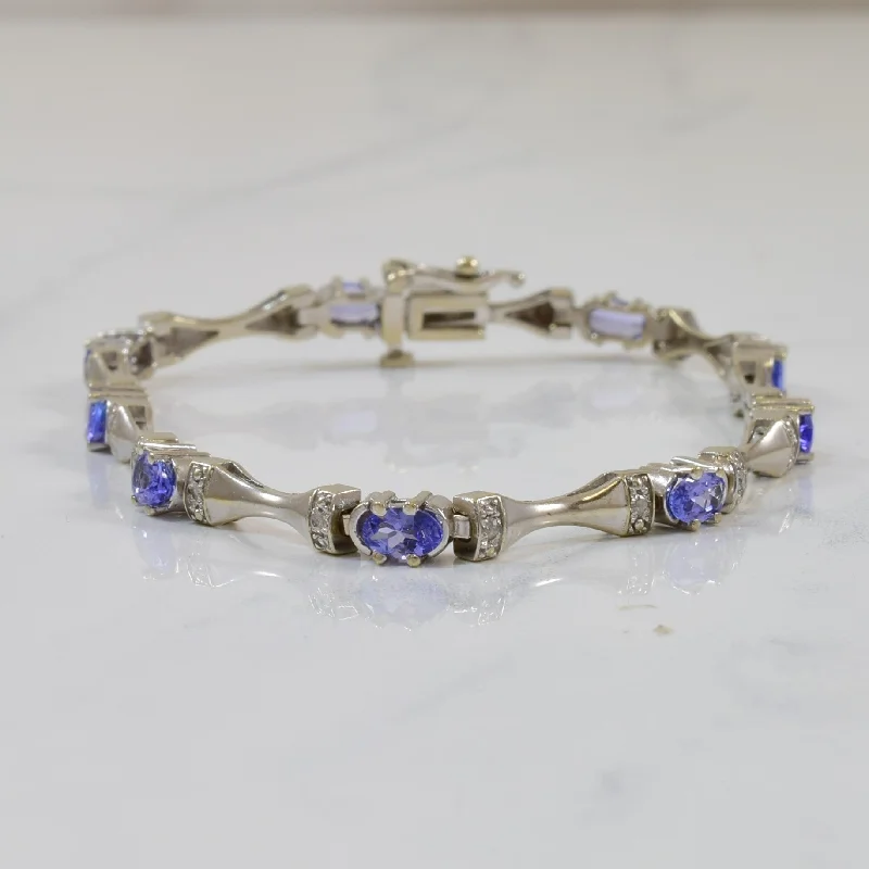 Exclusive Jewelry Bundles At Discounted Rates Tanzanite & Diamond Tennis Bracelet | 2.25ctw, 0.09ctw | 7" | Exclusive Jewelry Bundles At Discounted Rates Tanzanite & Diamond Tennis Bracelet | 2.25ctw, 0.09ctw | 7" |