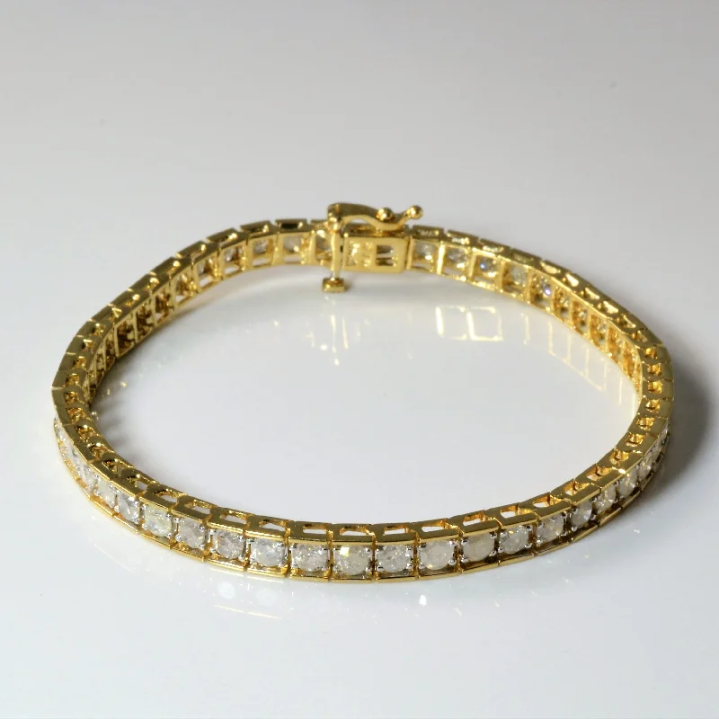 Shop Dazzling Jewelry At The Best Prices Tension Set Diamond Chain Bracelet | 4.84ctw | 7" |
