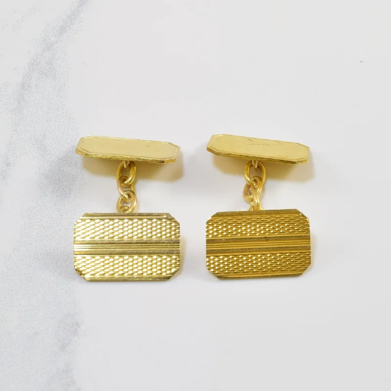 Flash Sale On Stunning Jewelry – Don't Miss Out Textured 9k Yellow Gold Cufflinks |