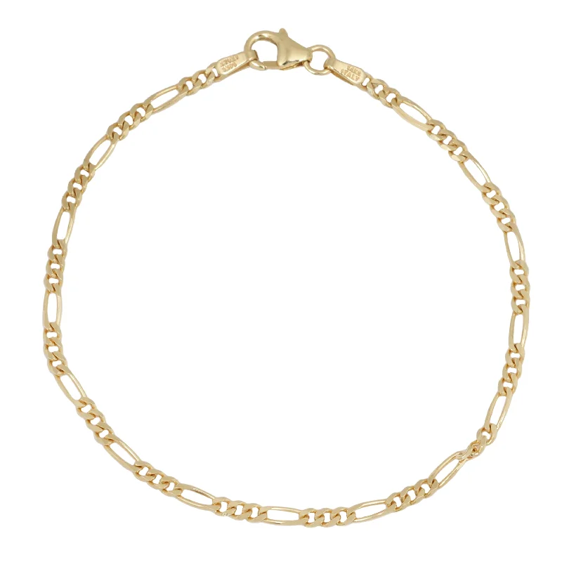 Luxury Meets Affordability – Jewelry Sale Live Now Thin Gold Figaro Bracelet