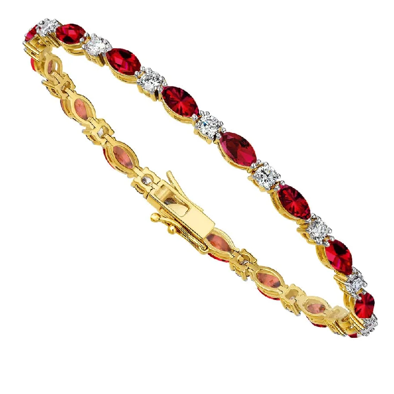 Fashion-Forward Geometric Jewelry For Contemporary Style Tru-Ruby Cascade Bracelet