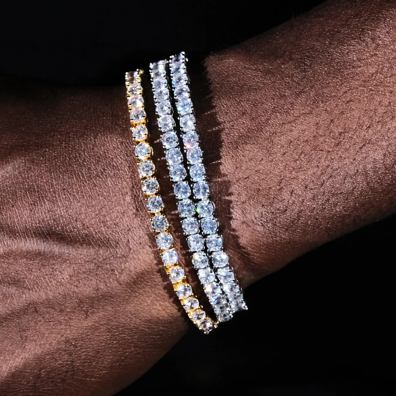 Trending Jewelry Styles Now At Limited-Time Discounts Two-tone 4mm Iced Yellow Gold-Plated CZ Cuban Link Bracelet Trending Jewelry Styles Now At Limited-Time Discounts Two-tone 4mm Iced Yellow Gold-Plated CZ Cuban Link Bracelet