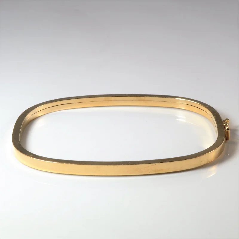 High-End Jewelry, Now More Affordable Than Ever Soft Square Yellow Gold Bangle | 7" | High-End Jewelry, Now More Affordable Than Ever Soft Square Yellow Gold Bangle | 7" |