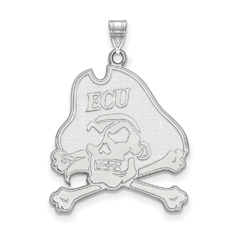 Luxury Meets Affordability – Jewelry Sale Live Now 10k White Gold East Carolina U XL Mascot Pendant