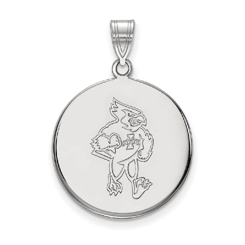 Flash Sale On Exquisite Jewelry – Don't Miss Out 10k White Gold Iowa State Large Mascot Disc Pendant Flash Sale On Exquisite Jewelry – Don't Miss Out 10k White Gold Iowa State Large Mascot Disc Pendant