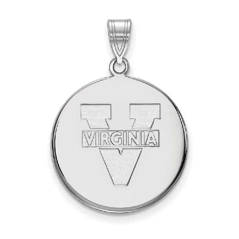 Flash Sale On Stunning Jewelry – Don't Miss Out 10k White Gold U. of Virginia Large 'V' Logo Disc Pendant Flash Sale On Stunning Jewelry – Don't Miss Out 10k White Gold U. of Virginia Large 'V' Logo Disc Pendant