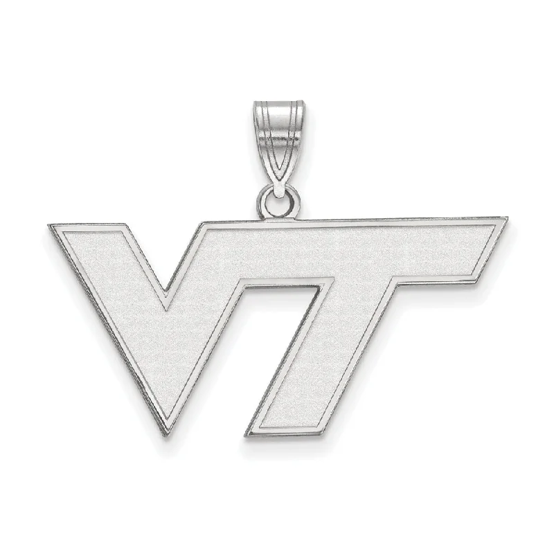Exclusive Jewelry Sale – Shine For Less 10k White Gold Virginia Tech Medium Logo Pendant Exclusive Jewelry Sale – Shine For Less 10k White Gold Virginia Tech Medium Logo Pendant