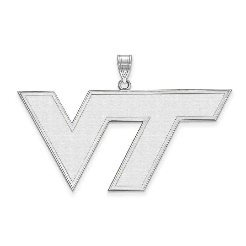 Discounted Jewelry For A Glamorous Look 10k White Gold Virginia Tech XL Logo Pendant Discounted Jewelry For A Glamorous Look 10k White Gold Virginia Tech XL Logo Pendant