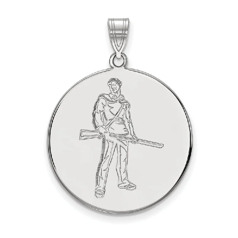 Affordable Luxury Jewelry – Style At A Great Price 10k White Gold West Virginia U. XL Mascot Disc Pendant