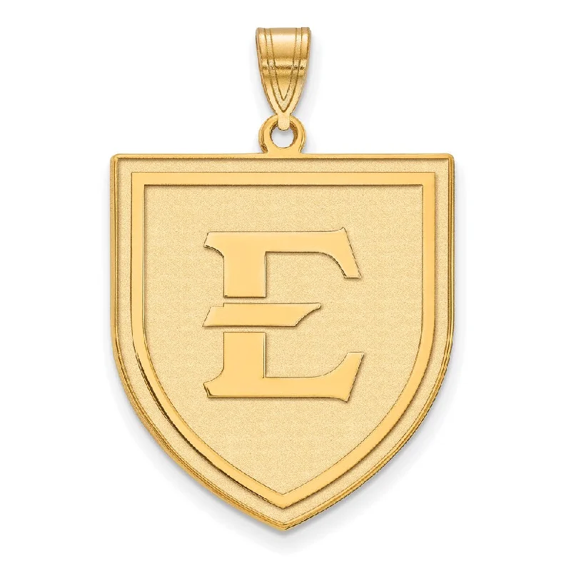Trendy Minimalist Jewelry For Everyday Wear 10k Yellow Gold East Tennessee State XL Pendant