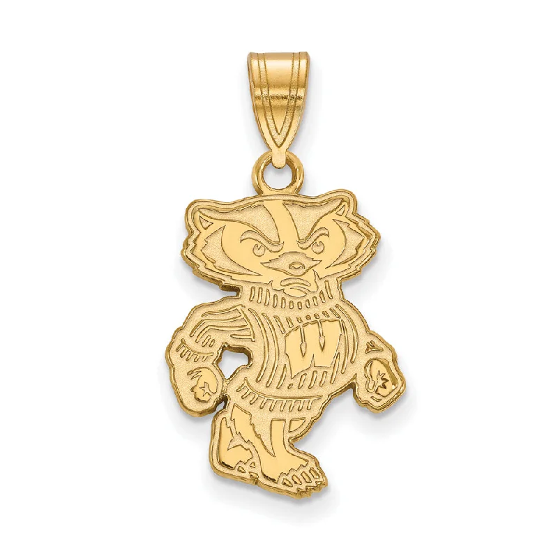 Handmade Pearl Jewelry For Timeless Elegance 10k Yellow Gold U. of Wisconsin Large Badgers Pendant Handmade Pearl Jewelry For Timeless Elegance 10k Yellow Gold U. of Wisconsin Large Badgers Pendant